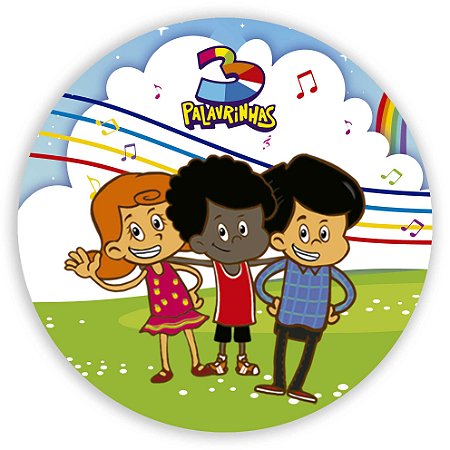 Painel Redondo - 3 Palavrinhas - Sublimado 3D