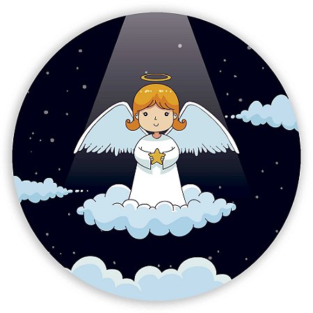 Painel Redondo - Anjo - Sublimado 3D