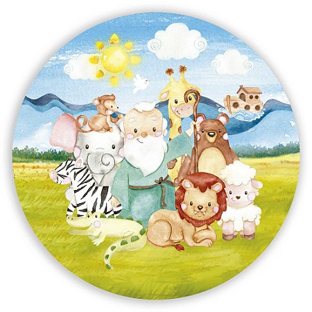 Painel Redondo - Arca de Noe - Sublimado 3D