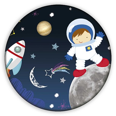 Capa Painel Redondo Sublimado - Astronauta