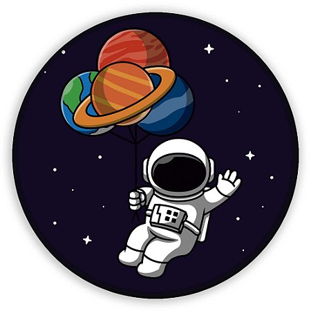 Capa Painel Redondo Sublimado - Astronauta