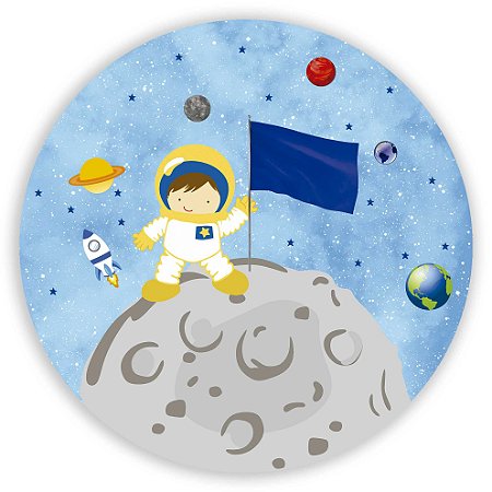 Capa Painel Redondo Sublimado - Astronauta