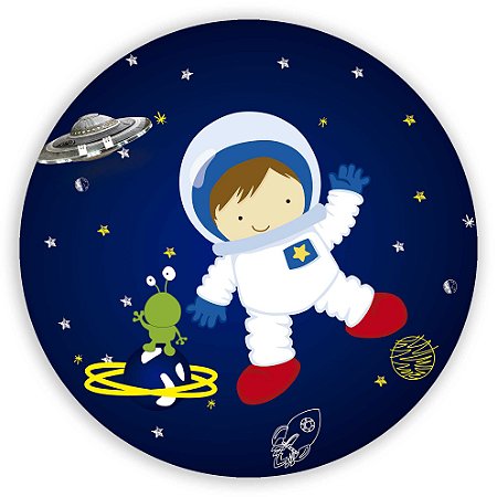Capa Painel Redondo Sublimado - Astronauta