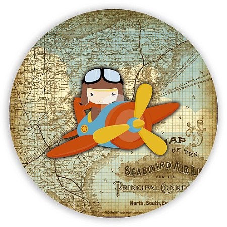 Capa Painel Redondo Sublimado - Aviador