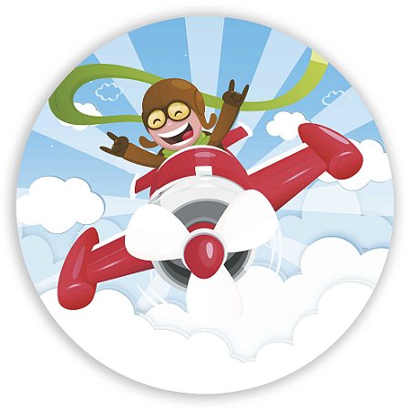 Capa Painel Redondo Sublimado - Aviador