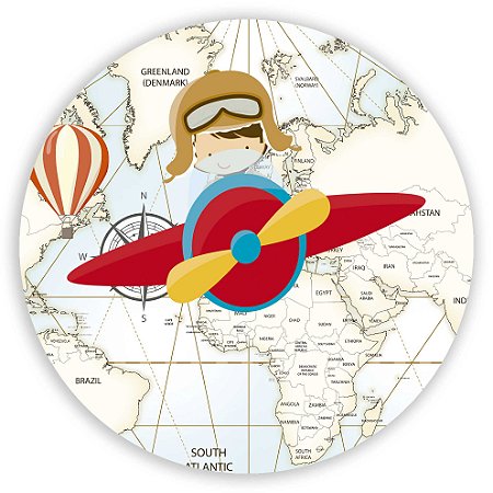 Capa Painel Redondo Sublimado - Aviador