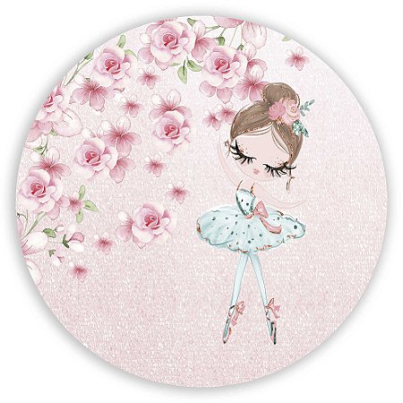 Capa Painel Redondo Sublimado - Bailarina