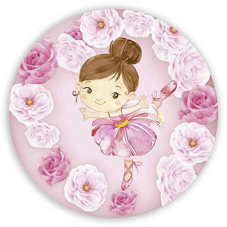 Capa Painel Redondo Sublimado - Bailarina