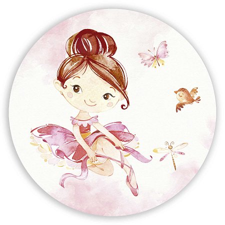 Capa Painel Redondo Sublimado - Bailarina
