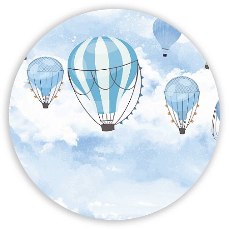 Capa Painel Redondo Sublimado - Balao Azul