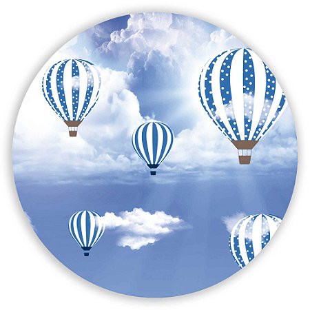 Capa Painel Redondo Sublimado - Balao Azul
