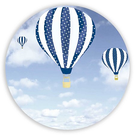 Capa Painel Redondo Sublimado - Balao Azul