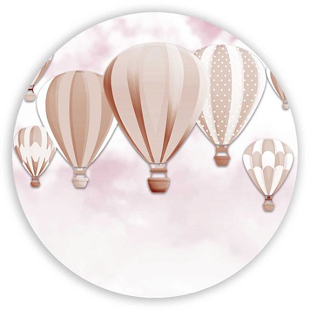 Capa Painel Redondo Sublimado - Balao Rosa