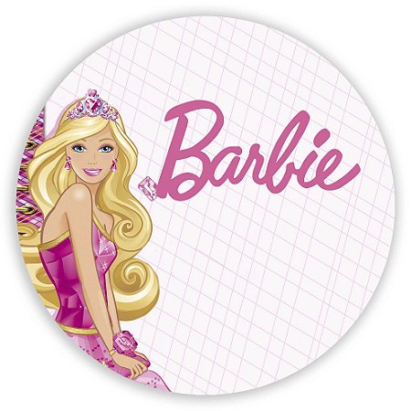 Capa Painel Redondo Sublimado - Barbie