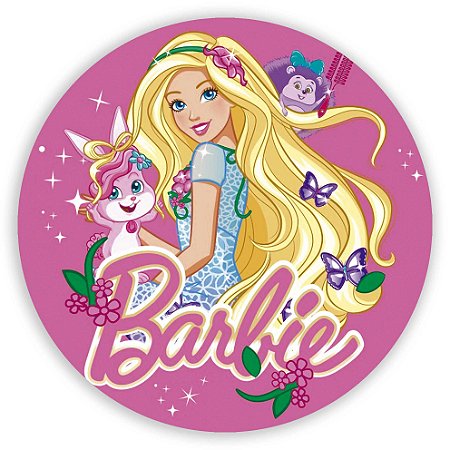 Capa Painel Redondo Sublimado - Barbie