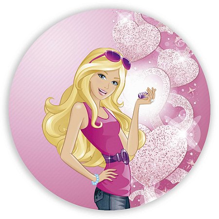 Capa Painel Redondo Sublimado - Barbie