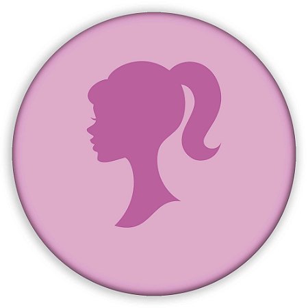 Capa Painel Redondo Sublimado - Barbie Silhueta