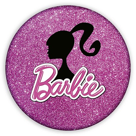 Capa Painel Redondo Sublimado - Barbie Silhueta