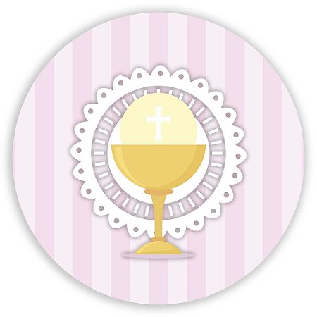 Capa Painel Redondo Sublimado - Batizado