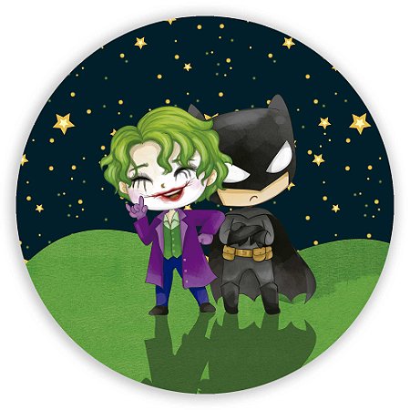 Painel Redondo - Batman e Coringa - Sublimado 3D