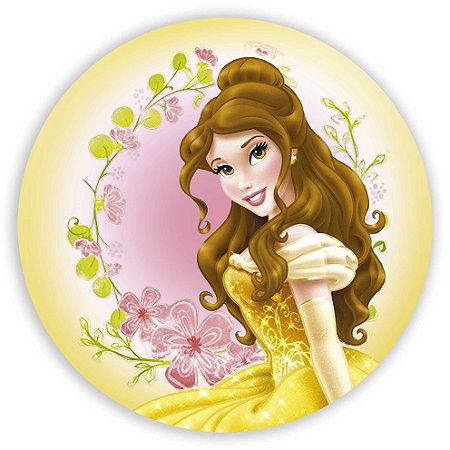 Capa Painel Redondo Sublimado - Bela e a Fera