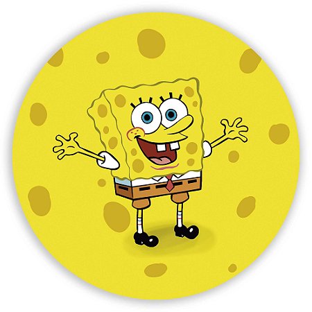 Capa Painel Redondo Sublimado - Bob Esponja
