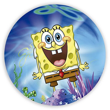 Capa Painel Redondo Sublimado - Bob Esponja