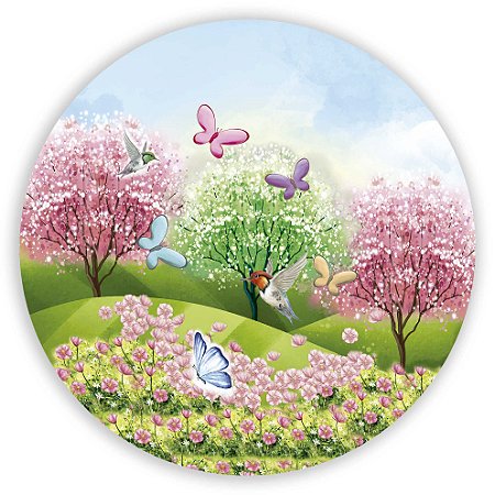 Capa Painel Redondo Sublimado - Bosque