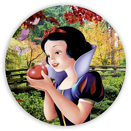 Capa Painel Redondo Sublimado - Branca de Neve