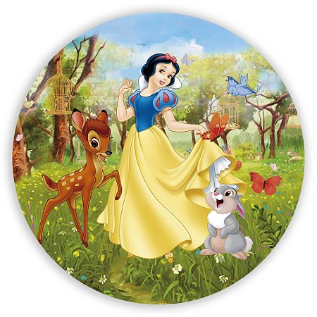 Capa Painel Redondo Sublimado - Branca de Neve