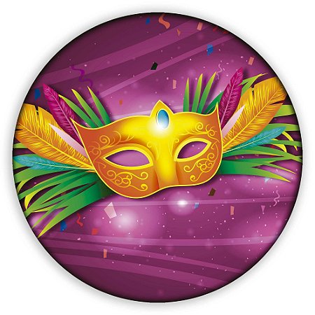 Capa Painel Redondo Sublimado - Carnaval
