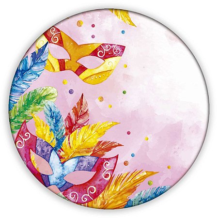 Capa Painel Redondo Sublimado - Carnaval