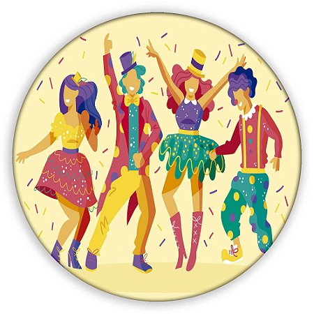 Painel Redondo - Carnaval - Sublimado 3D