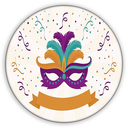 Capa Painel Redondo Sublimado - Carnaval