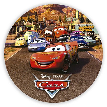 Capa Painel Redondo Sublimado - Carros