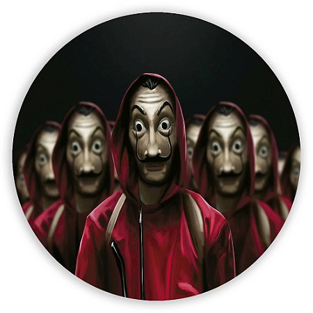 Painel Redondo - Casa de Papel - Sublimado 3D
