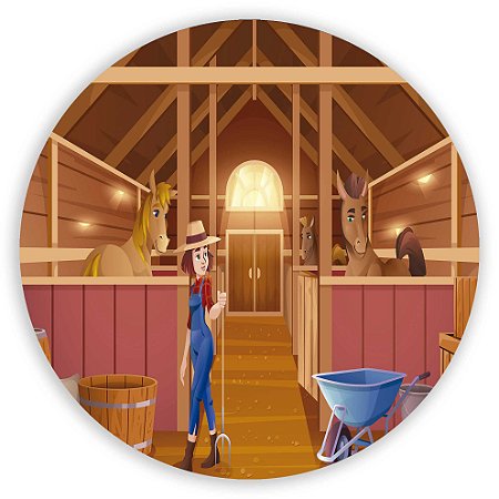 Painel Redondo - Cavalo - Sublimado 3D