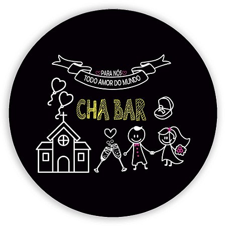 Painel Redondo - Cha Bar - Sublimado 3D