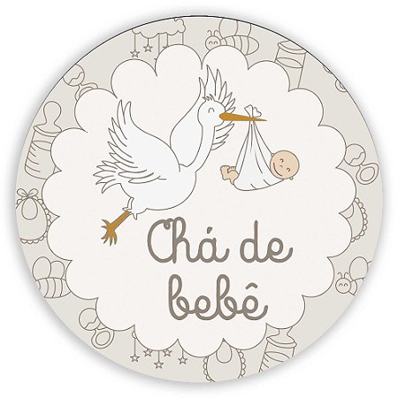 Painel Redondo - Cha de Bebe - Sublimado 3D