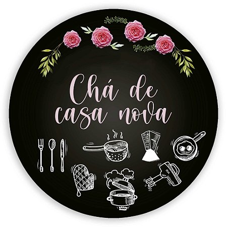 Painel Redondo - Cha de Casa Nova - Sublimado 3D