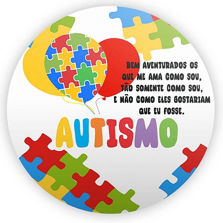 Capa Painel Redondo Sublimado - Autismo