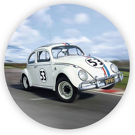Capa Painel Redondo Sublimado - Herbie Fusca