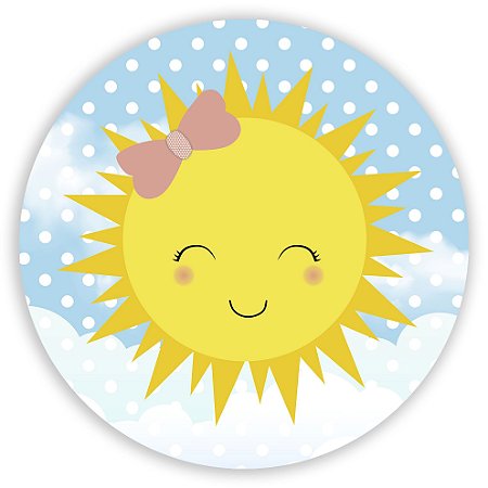 Capa Painel Redondo Sublimado - Brilha Brilha Solzinho