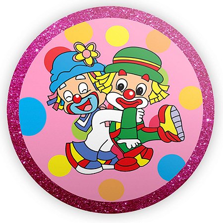 Capa Painel Redondo Sublimado - Patati Patata Rosa