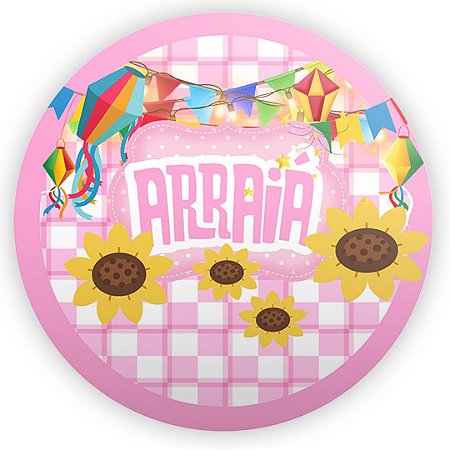 Painel Redondo - Festa Junina - Sublimado 3D