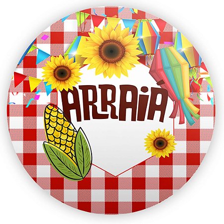 Painel Redondo - Festa Junina - Sublimado 3D