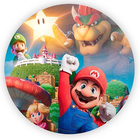 Capa Painel Redondo Sublimado - Super Mario Bros