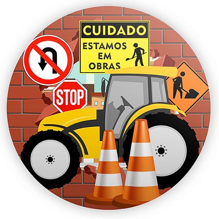 Capa Painel Redondo Sublimado - Costrução