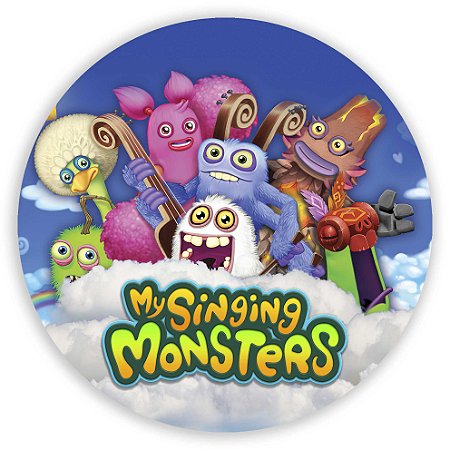 Capa Painel Redondo Sublimado - My Singing Monster