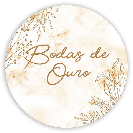 Capa Painel Redondo Sublimado - Bodas de Ouro